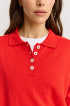 FINE JERSEY POLO in Poppy by Toorallie