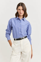 RELAXED COTTON SHIRT in Classic Stripe by Toorallie at Darling & Domain