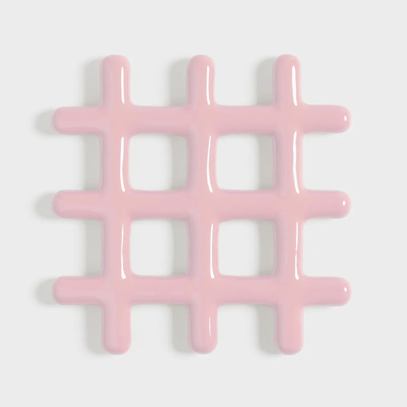 TRIVET GRID in Pink by &Klevering the homeware designer