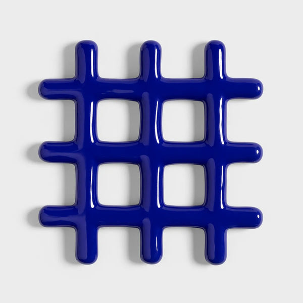 TRIVET GRID in Blue by &Klevering the homeware designer