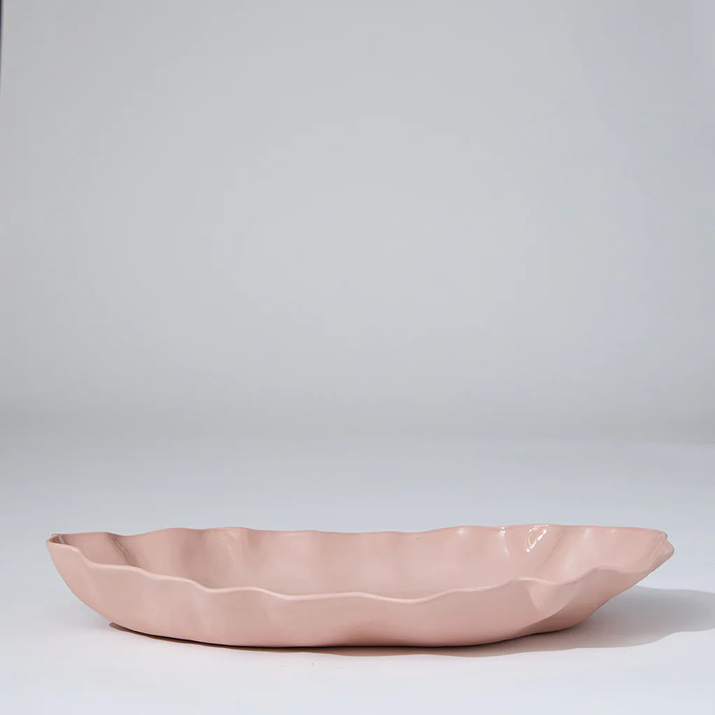 RUFFLE RECTANGLE PLATTER XL | Icy Pink – Darling & Domain