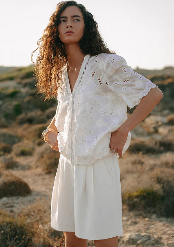 LORETTA SHIRT in Bright White from MOS The Label