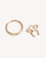 By Charlotte Forever More Bow Hoops in 18K Gold Vermeil