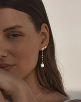 By Charlotte Love in Stillness Pearl Stud Earrings in 18K Gold Vermeil