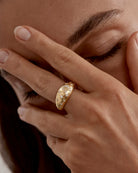 By Charlotte MY MOON AND STARS RING in 18k Gold Vermeil