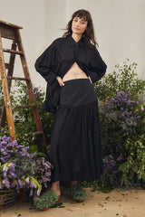 YOKE MAXI SKIRT in Black from Bohemian Traders