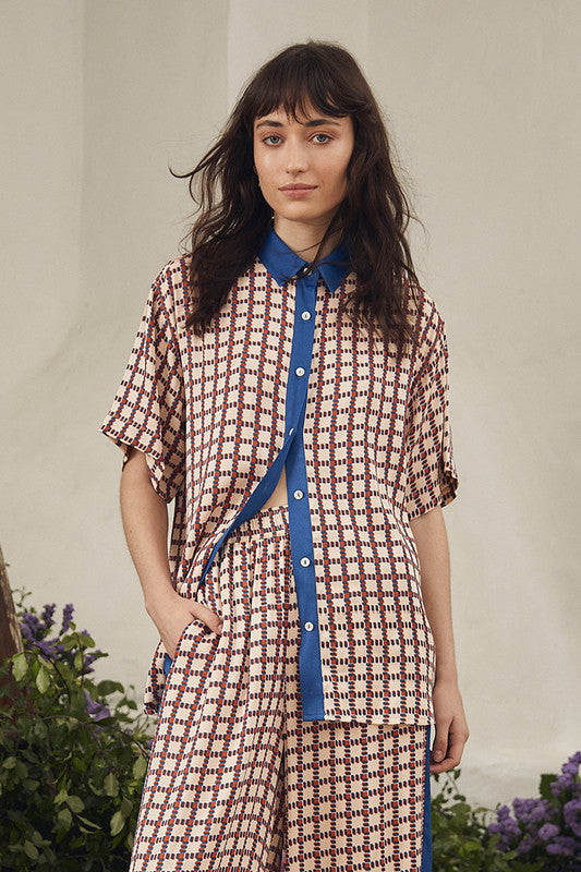 SHORT SLEEVE SHIRT in Cubist Check from Bohemian Traders