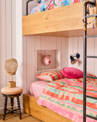 VELVET PEA CUSHION in Rhubarb from the amazing range of Kip & Co products