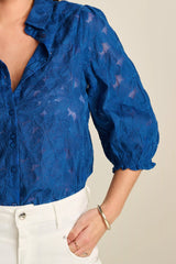 POM BLOUSE in Ink Blue from POM Amsterdam