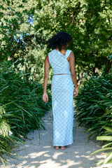 SOPHIE MESH SKIRT in Arctic Gingham from Aston Studio