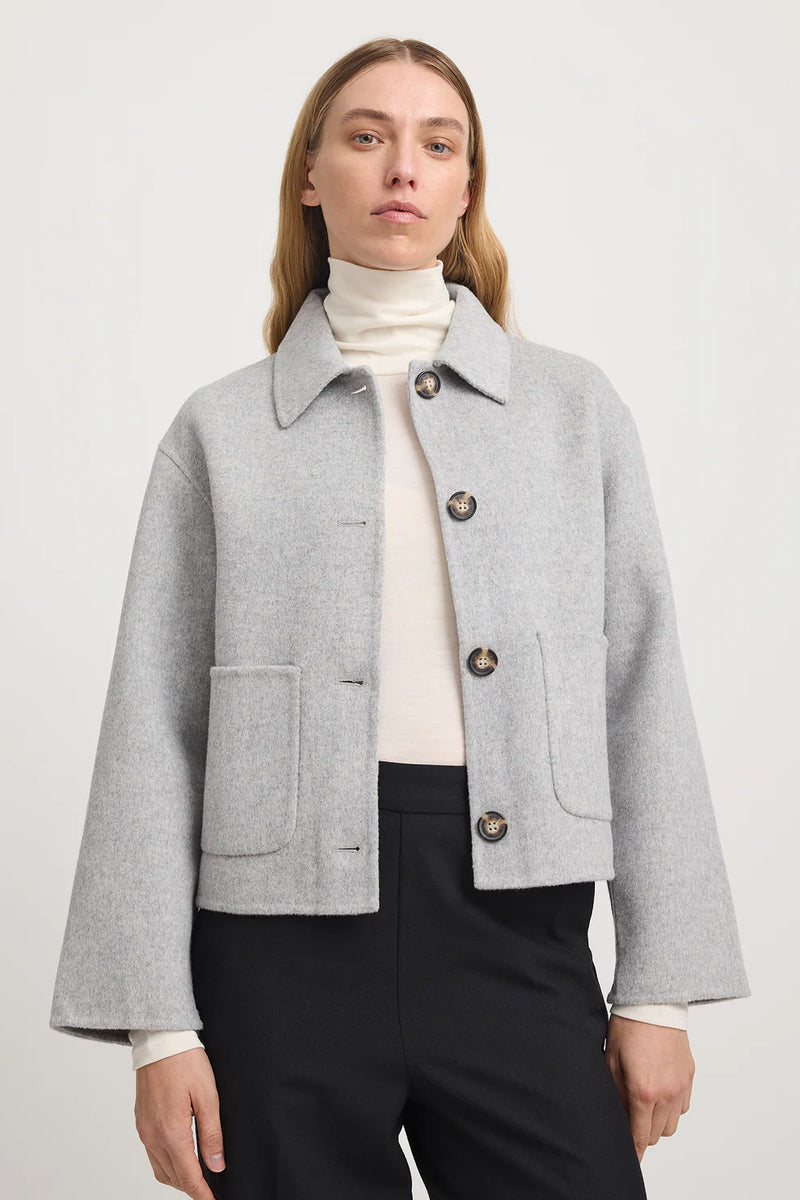 WOOL JACKETin Mid Grey by Toorallie