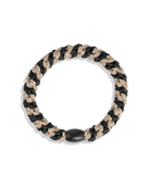 KKNEKKI ORIGINAL HAIR TIES in Black Beige Glitter Stripe by KKNEKKI