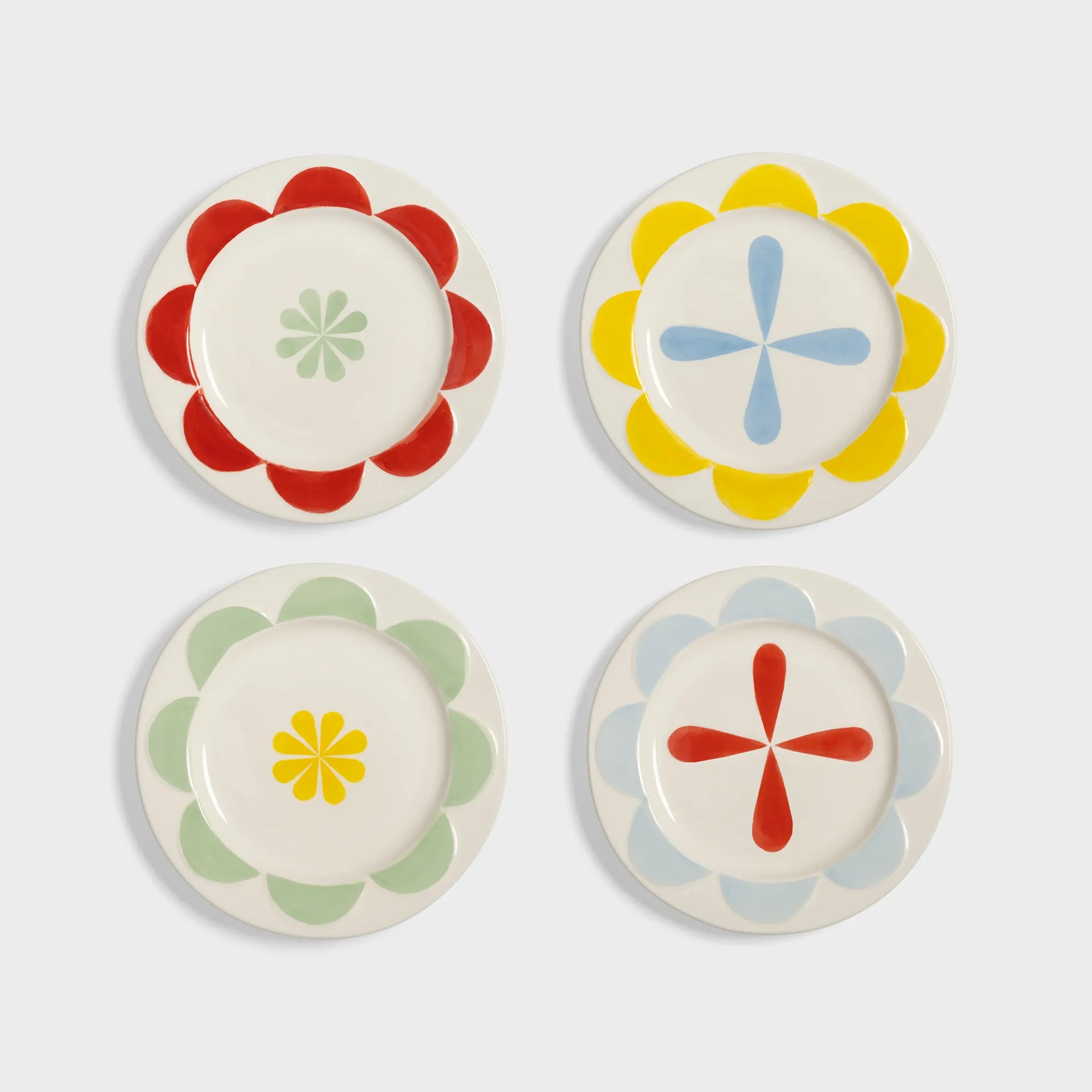FOLK PLATE SMALL in Set of 4 by &Klevering