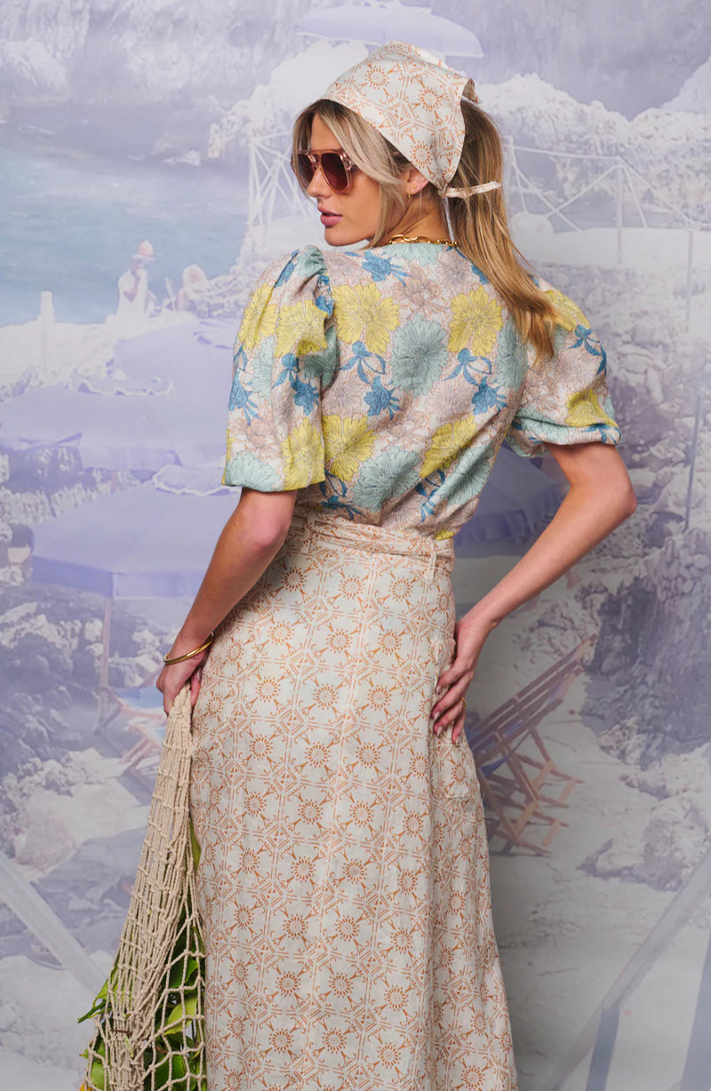 LA CERAMICA TOP in Pale Floral from Le Stripe