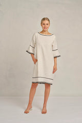 Alessandra VENETO LACE DRESS in Ivory