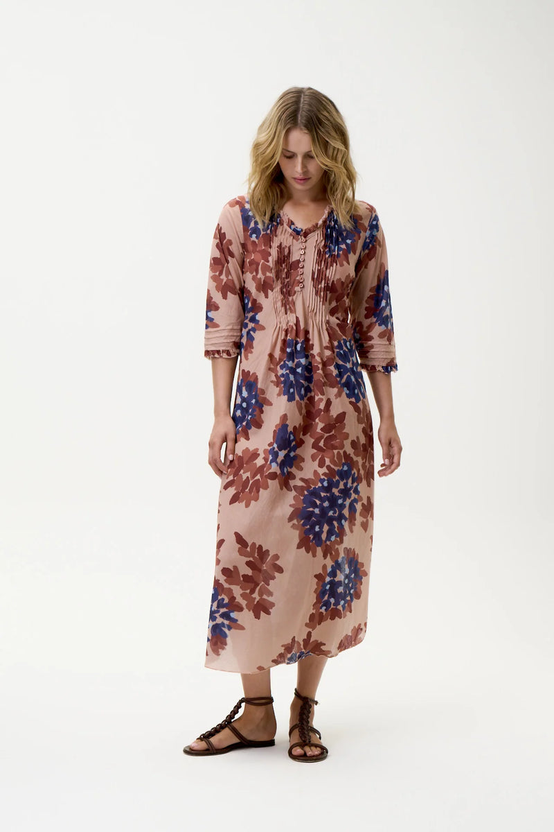 LONG POPPY DRESS in Menorca Indigo Cotton from Oneseason