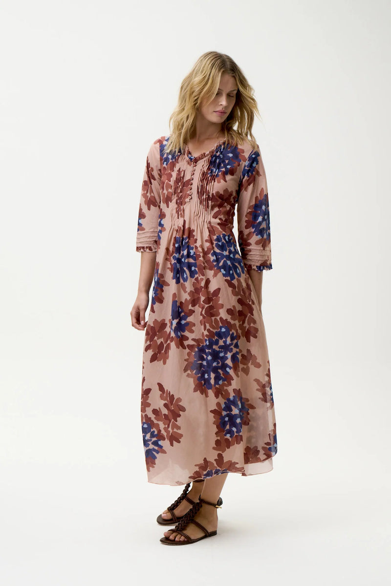 LONG POPPY DRESS in Menorca Indigo Cotton from Oneseason