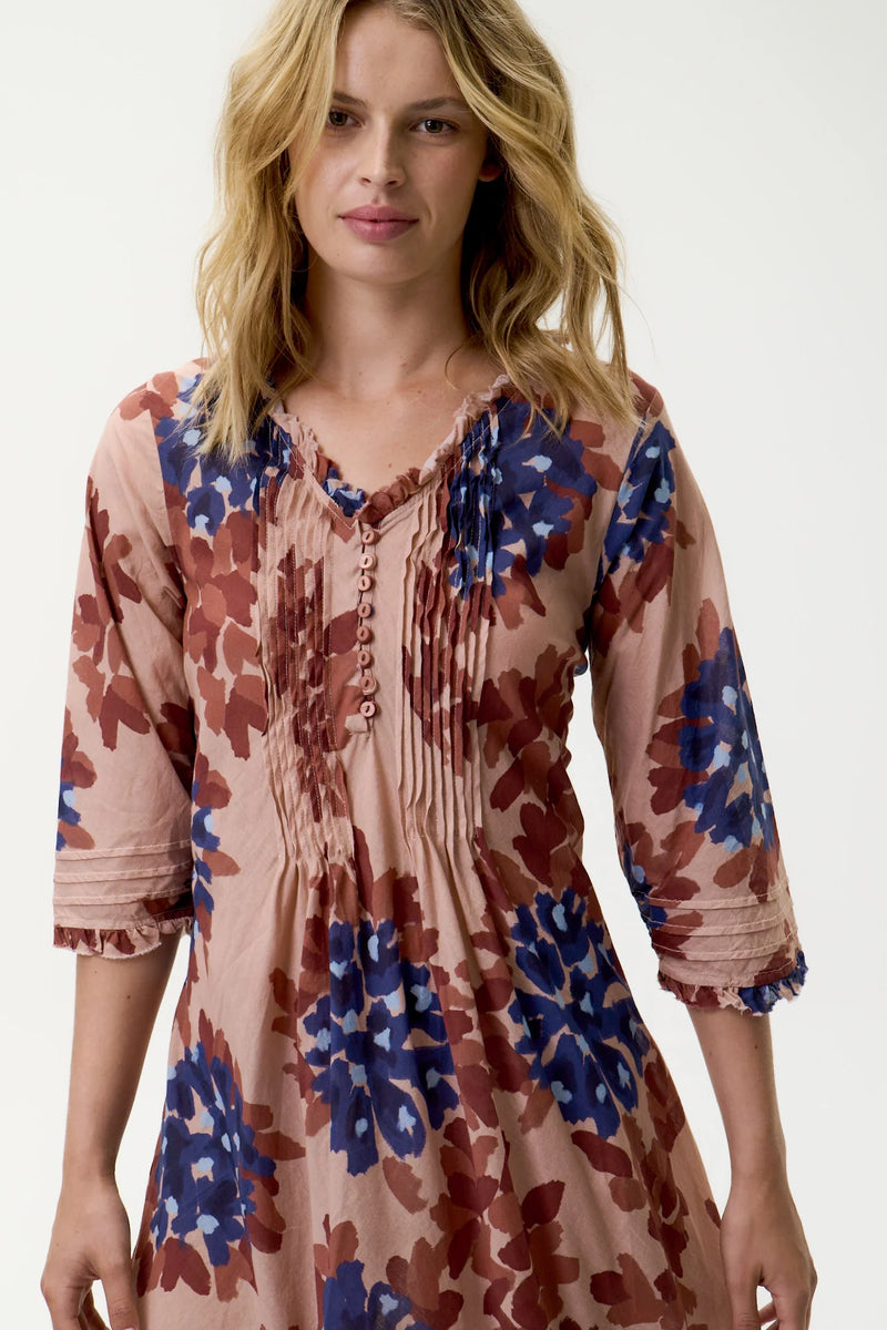 LONG POPPY DRESS in Menorca Indigo Cotton from Oneseason