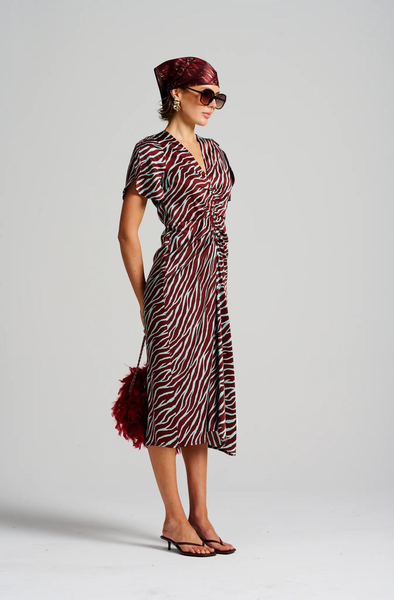 L'HOTEL PARTICULIER DRESS | Burgundy + Mint