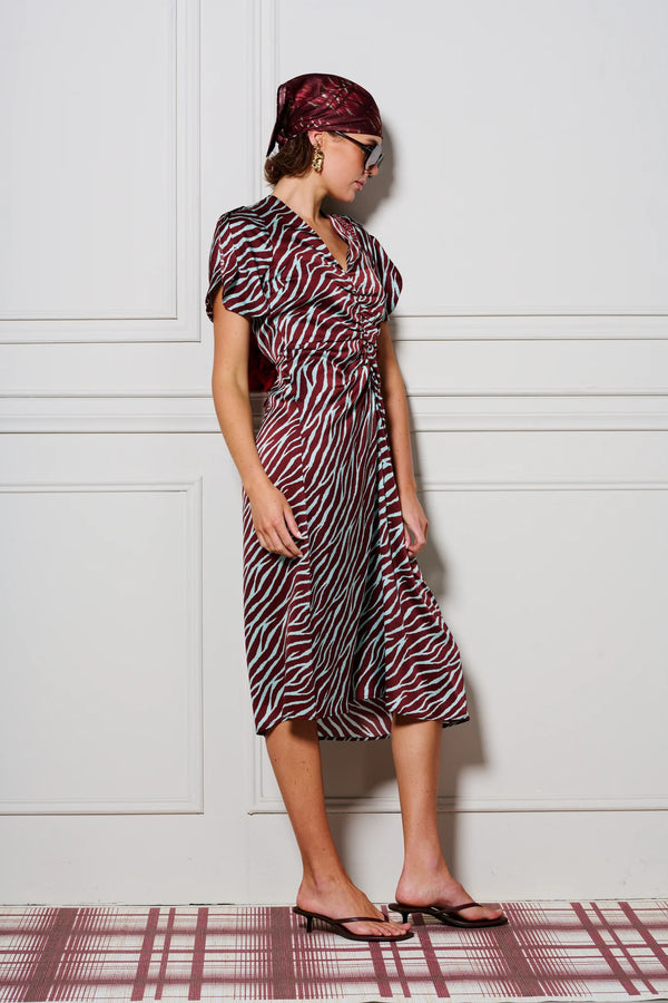 L'HOTEL PARTICULIER DRESS | Burgundy + Mint