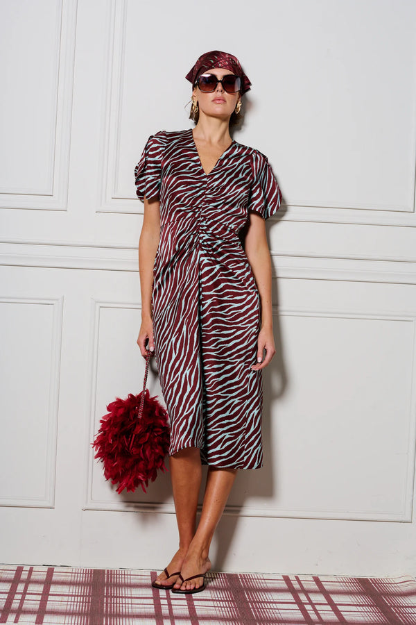 L'HOTEL PARTICULIER DRESS | Burgundy + Mint