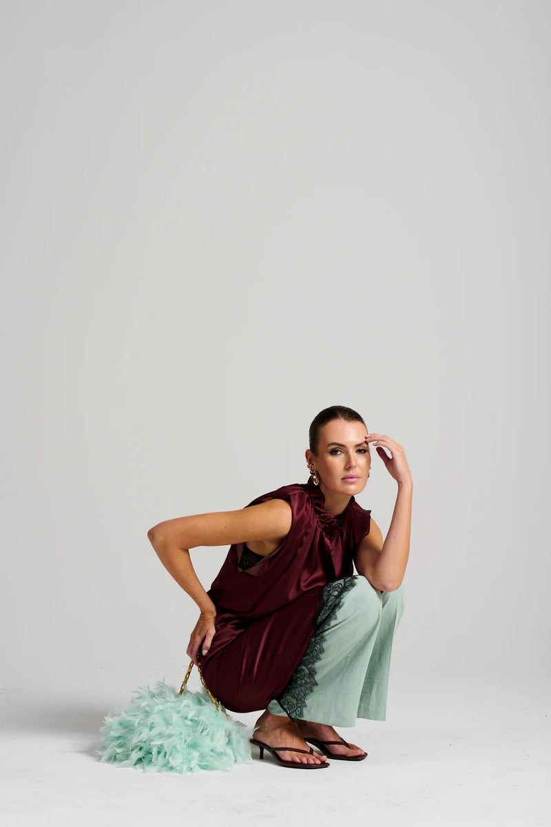 LE COCKTAIL TOP | Burgundy *PRE ORDER*