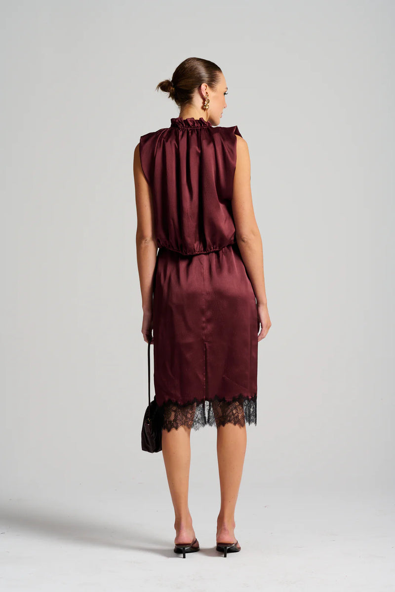 LE COCKTAIL SKIRT | Burgundy * PRE ORDER*