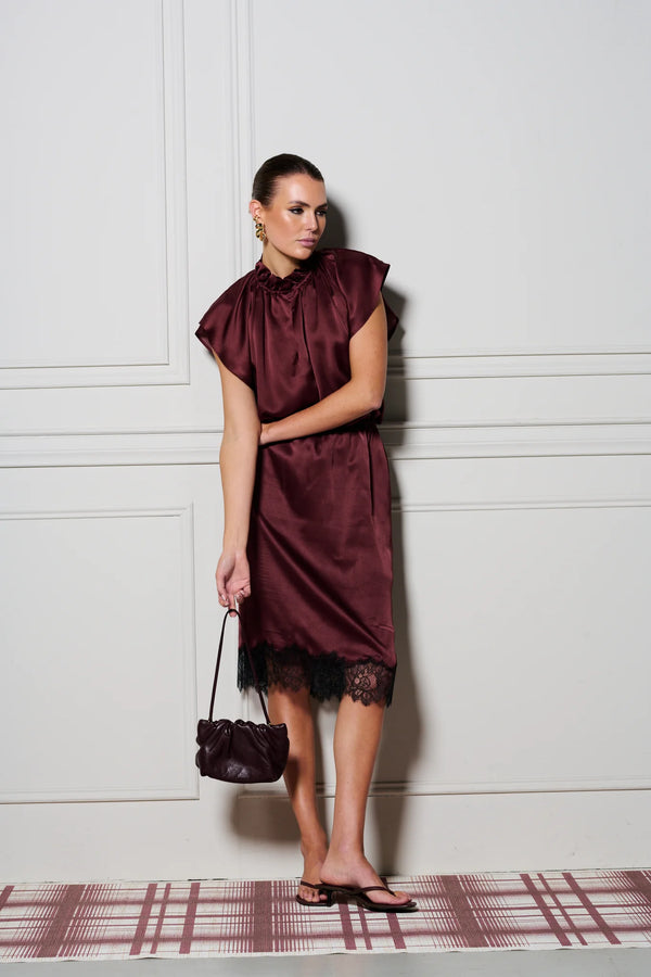 LE COCKTAIL SKIRT | Burgundy * PRE ORDER*