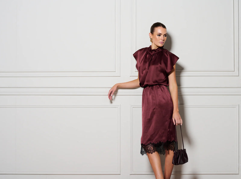 LE COCKTAIL TOP | Burgundy *PRE ORDER*