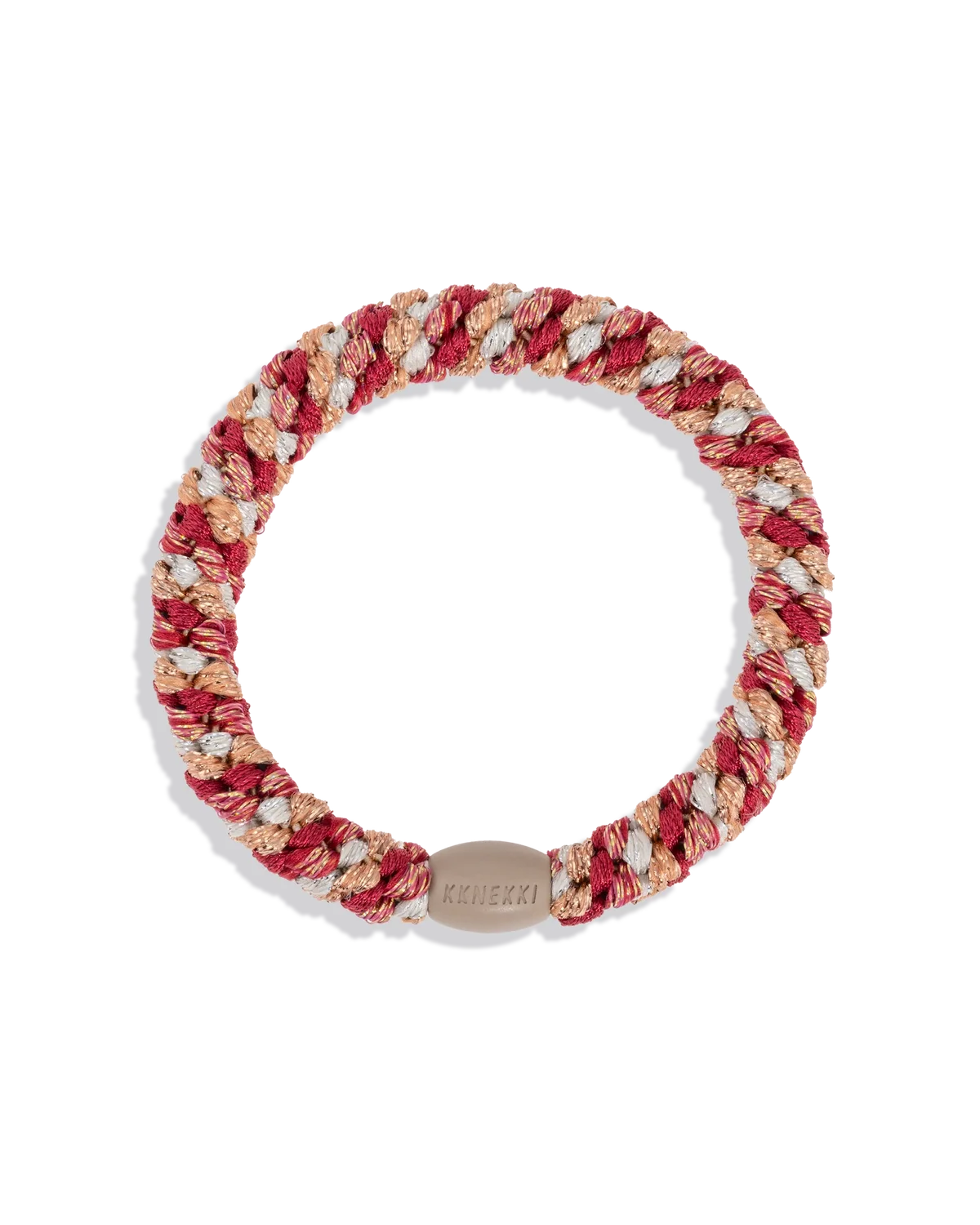 KKNEKKI ORIGINAL HAIR TIES in Mix Raspberry Ivory Glitter