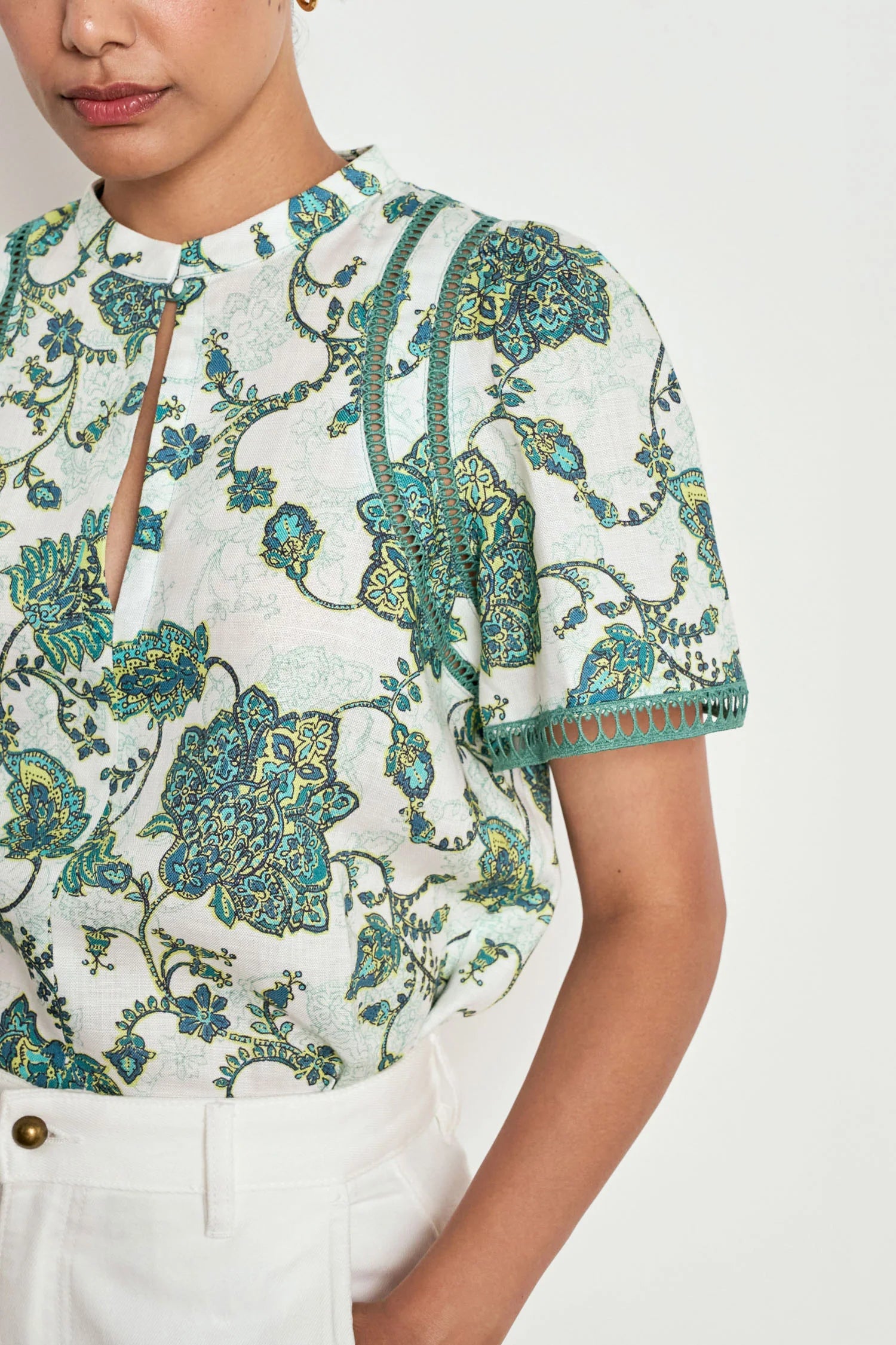 CHARM TOP in Garden Paisley by Zoe Kratzmann
