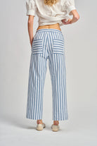 LE BISTROT STRIPE PANT in Blue by Le Stripe