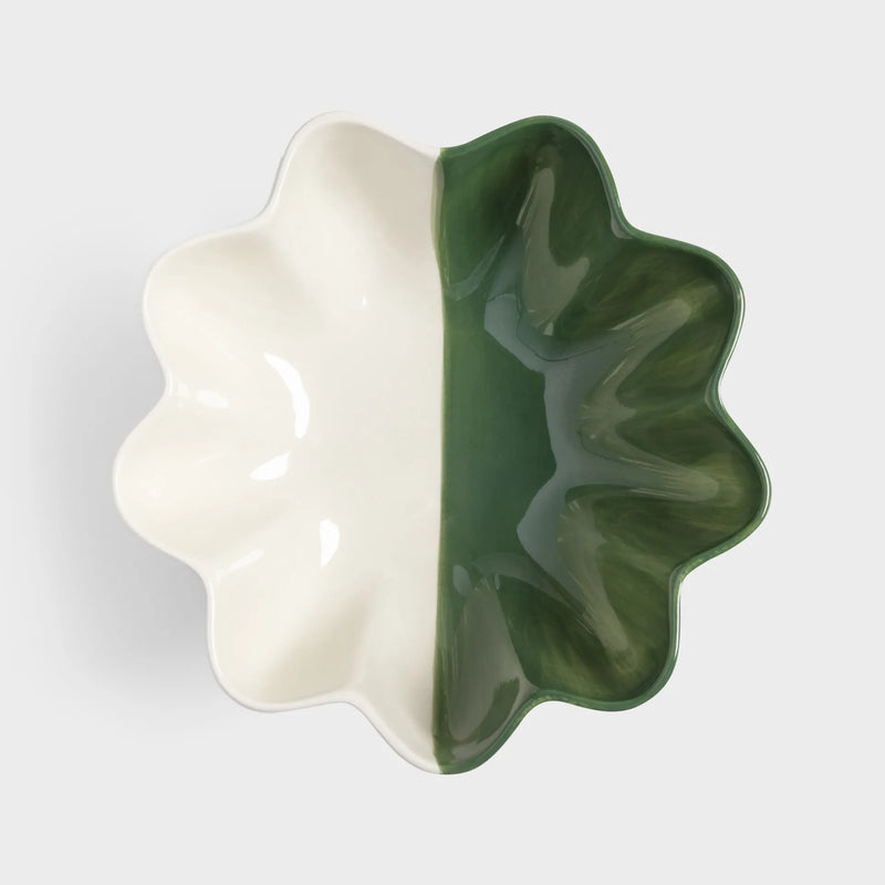 PEDESTAL BOWL in Sun Green by &Klevering the homeware designer