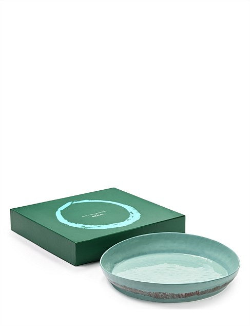 OTTOLENGHI SERVING BOWL M in Azure + Red Stripes Feast with Serax