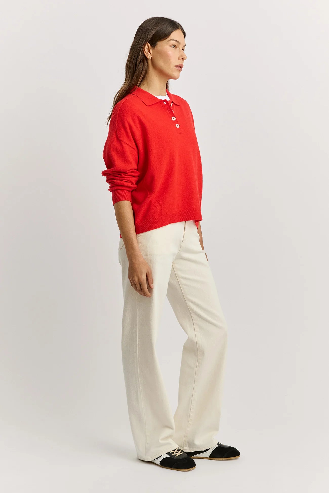 FINE JERSEY POLO in Poppy by Toorallie