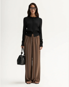 PETRA STRIPE PANT in Tan Stripe by Elka Collective