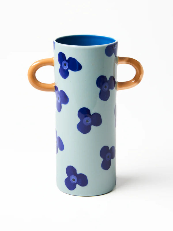 GRIFFE NAVY SKY FLORAL BUD VASE by Jones & Co