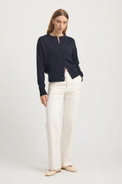 FINE KNIT CARDIGAN in French Navy by Toorallie