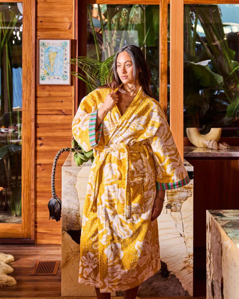 ANNA SPIRO ELSTERNWIG FIG TERRY BATH ROBE from the amazing range of Kip & Co 