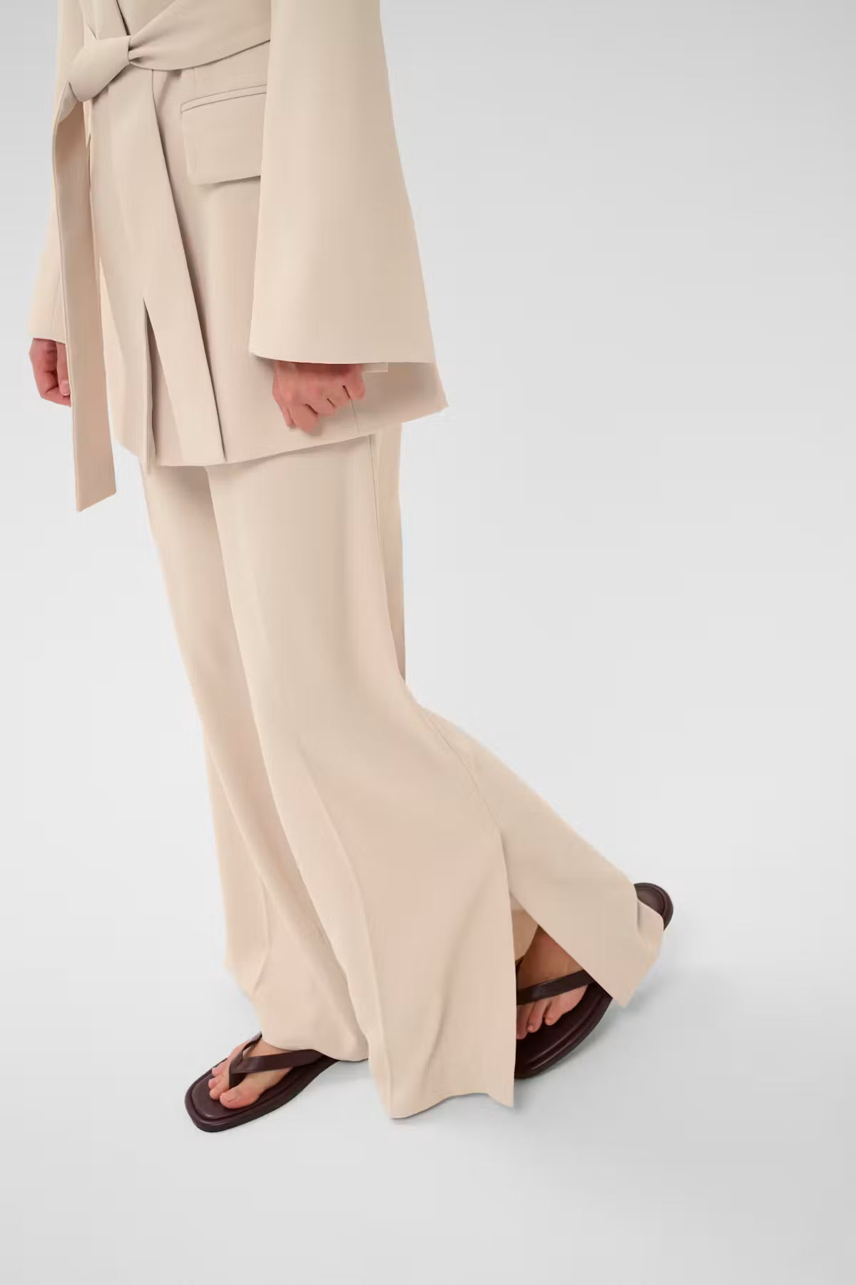 BREIZIW SLIT PANTS in Haze by Inwear