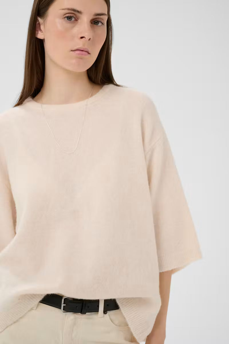 GUNIIW KNIT TEE in Whisper White Melange by Inwear