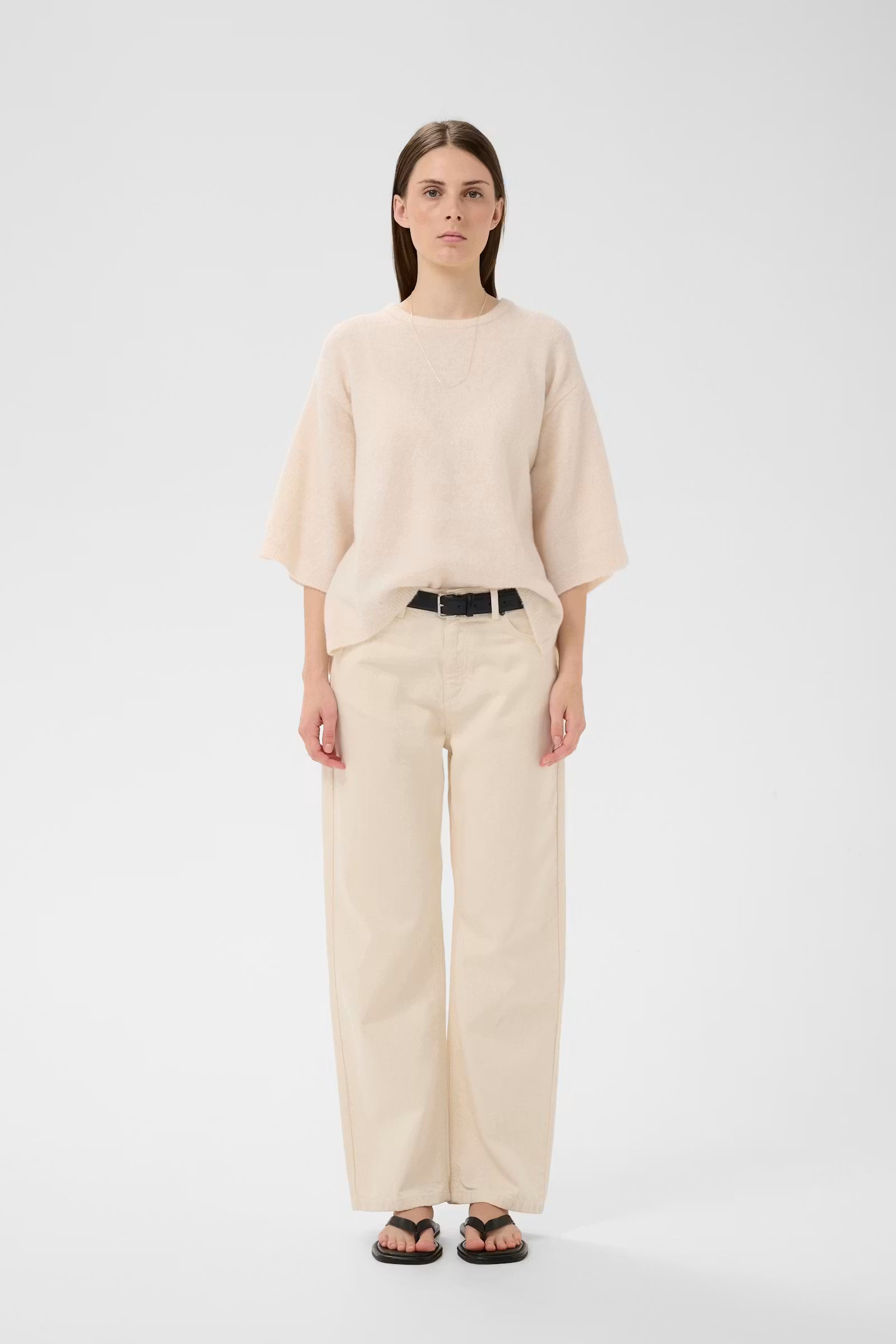 GUNIIW KNIT TEE in Whisper White Melange by Inwear