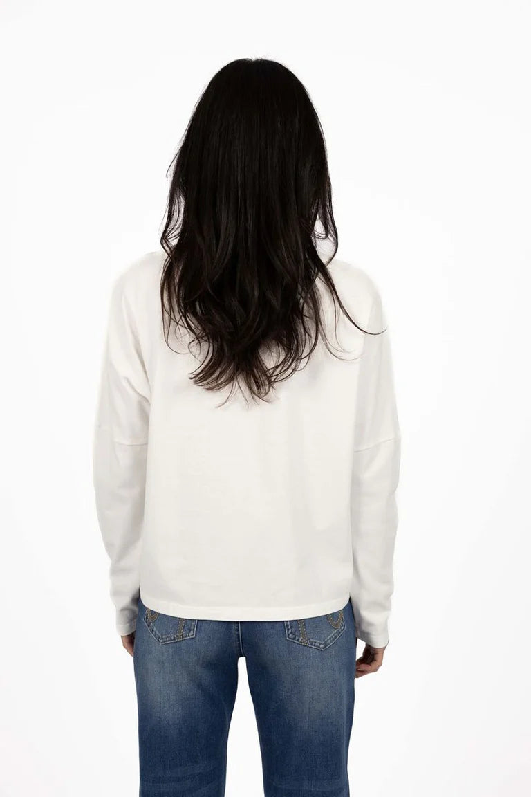 WILDFIRE LONG SLEEVE TEE in White by Humidity Lifestyle