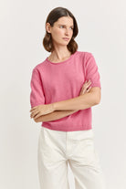 SHORT SLEEVE KNIT in Flamingo by Toorallie at Darling & Domain