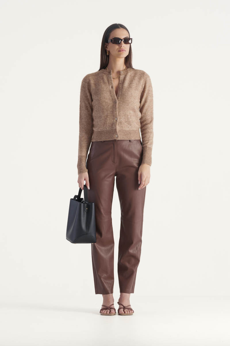 RUE KNIT CARDI in Tan from Elka Collective