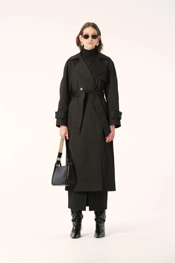 Elka Collective SHIRO TRENCH in Black