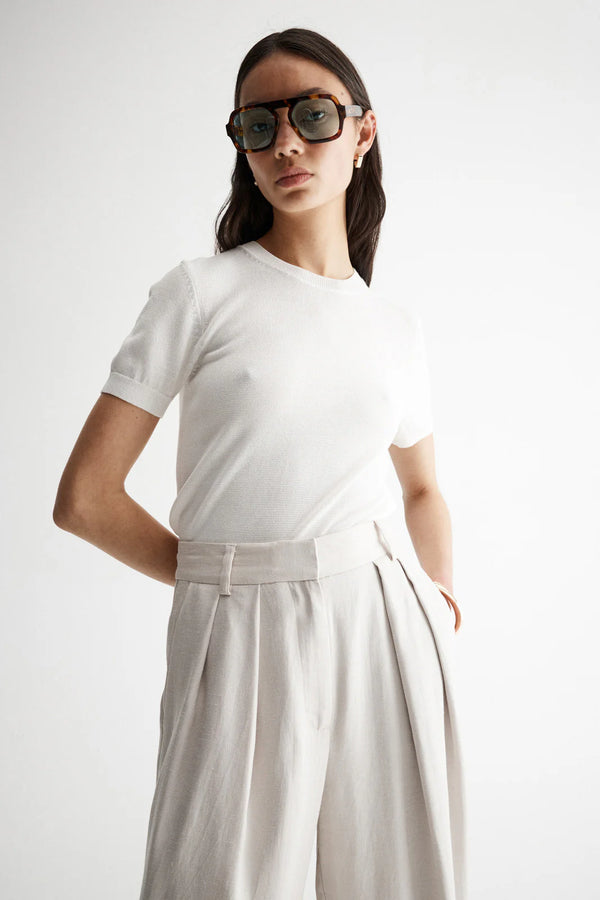 Elka Collective SANDY KNIT TEE in White