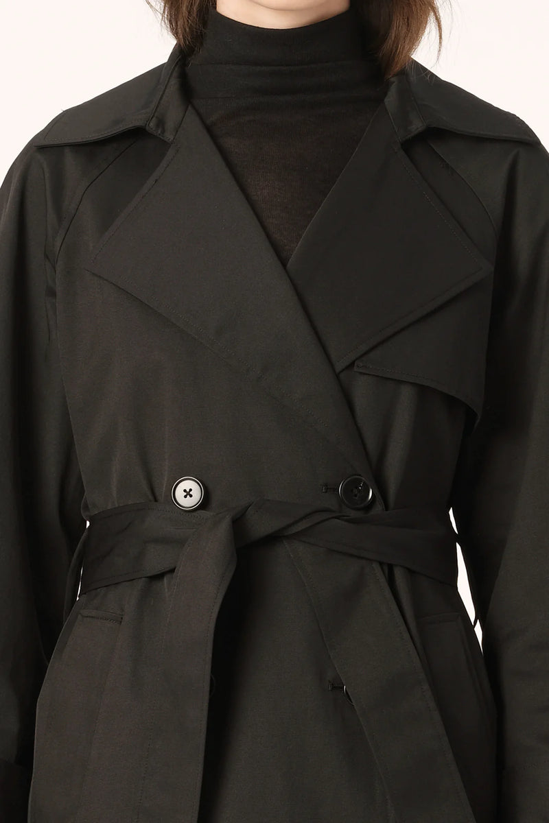 Elka Collective SHIRO TRENCH in Black