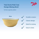 TALA STONEWARE MIXING BOWL in Yellow Corn Design by Tala