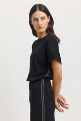 DOLMAN SLEEVE TOP in Black by Toorallie